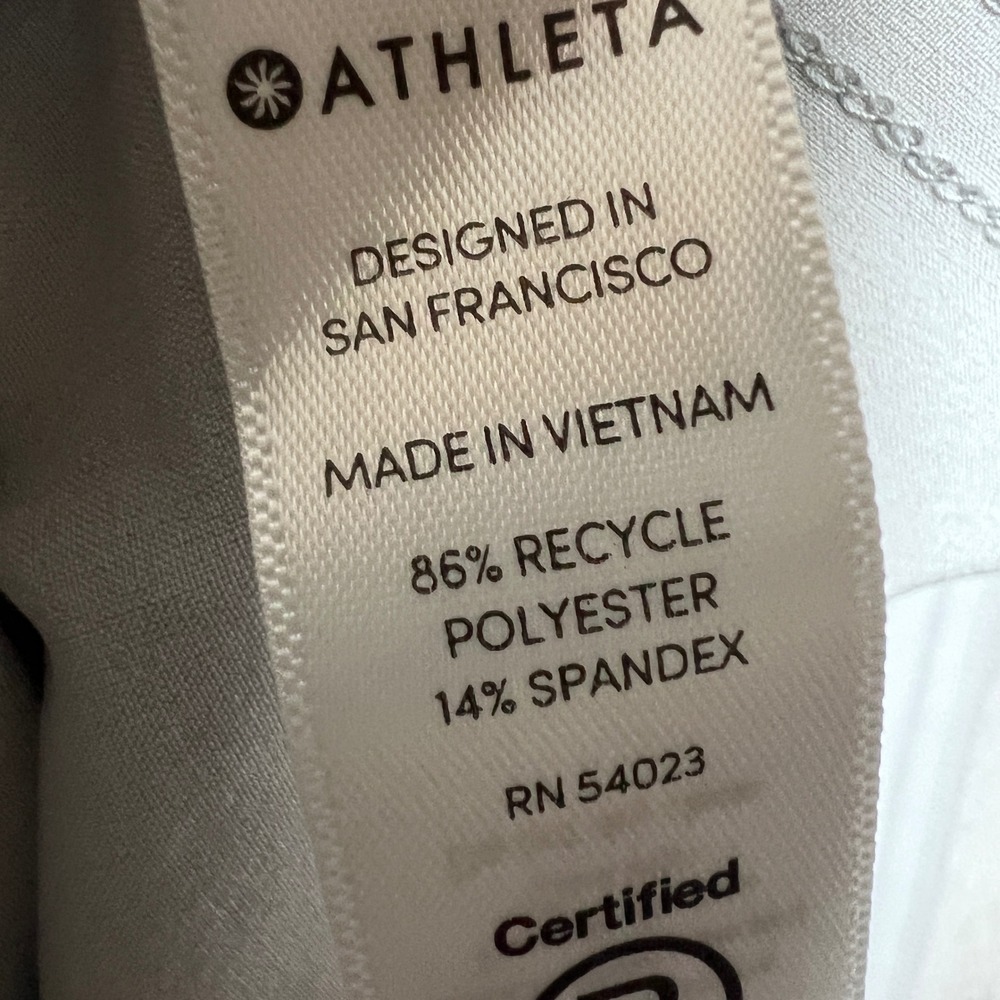 Athleta Tribeca Crop Pant Light Grey Wide Leg Snap Hem 281969 Size 8 NWT - Picture 13 of 13